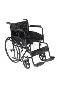 MOBIAK Invalidný vozík "Basic" Variant: Invalidný vozík "Basic" - Čierna, 100 kg, šírka sedadla 50 cm x hĺbka sedadla 40 cm, 17 kg