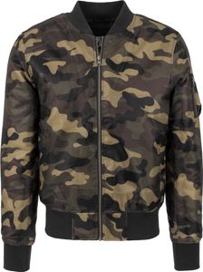 Bunda Urban Classics Camo Basic Bomber Jacket wood camo - S