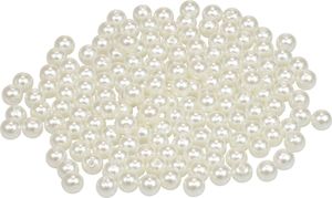 Cremeweiße Bastelperlen Schmuckperlen 8mm 300g für Dekoration