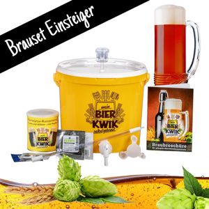 Bier-Kwik® Brauset "Einsteiger" - DUNKEL | Bierbrauset für Dein erstes Bier | Einfach in Deiner Küche