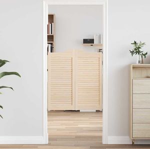 vidaXL Drzwi skrzydłowe żaluzjowe 1 para 90x80 cm lite drewno sosnowe