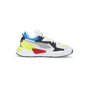 Puma Herren Schnürschuhe Turnschuhe Schnürer Sneaker, Größe:UK 7.5, Farbe:Weiß-weiß,gelb