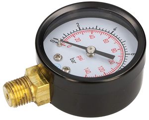 KOTARBAU® 0-10 Bar Manometer Seitenanschluss Gewinde 1/4" Durchmesser 52mm Druckmessgerät Druckmesser Flüssigkeits- und Gasdruckmesser