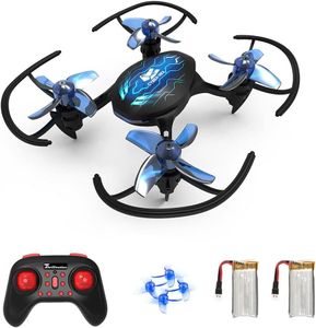 Drohne für Kinder, RC Quadrocopter mit Höhenhaltung, Drohne (mit EinemKnopfdruck Kopflos Modus 3D Flip und 2 Akkus Spielzeug Drohne)