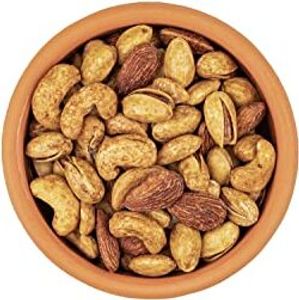 Sunnah Shop® Deluxe Käse Nussmischung 1kg gesalzen Geröstete Cashewkerne Mandeln und Pistazien | nüsse gesalzen mit Käse Aroma | Vegan Protein