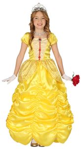 gelbes Prinzessin Kleid für Mädchen, Größe:128/134