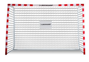 Dunlop Fußballtor - 300 x 200 x 110 CM - Metall - Fußball-Trainingsgeräte für alle Altersgruppen - Einfache Montage - Weiß/ Rot