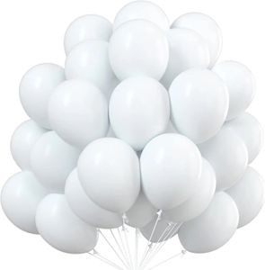 100x Luftballons weiß - Luft und Helium geeignet - Ø 35 cm - Ballons weiss - Schadstoff geprüft - Geburtstag, Party, Hochzeit Deko Dekoration