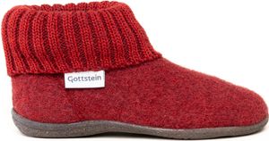 Gottstein Alpine Boot RU Hüttenschuh Hausschuh mit optimaler Passform, Wasserfeste Sohle, Weiches Strickbündchen