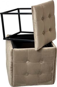 Puff transformer 5v1 - 5 stoličiek v 1 pouffe cappuccino velvet 2284