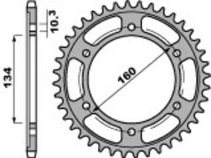 PBR Racing Ultraleichtes Aluminiumritzel hinten 4405 - 525