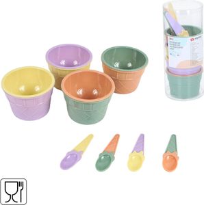 Eisbecher mit Löffel ALPINA Set - 8 Stück Eisbecher mit Löffel ALPINA Set - 8 Stück