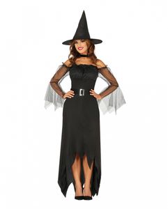 Zauberhafte Vintage Hexe Damen Kostüm als Verkleidung für Halloween und Fasching Größe: L