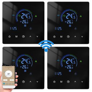 4X WiFi termostat, digitálny izbový termostat s LCD displejom, nástenný termostat 3A na ohrev vody, skrytý teplomer na podlahové vykurovanie, programovateľná aplikácia na diaľkové ovládanie