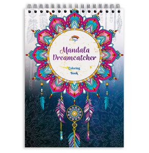 Colorya Malbuecher Colorya Malbuch für Erwachsene – Mandala Traumfänger – Entspannendes A4 Anti-Stress Malbuch – Spiral-Malbücher mit Künstlerpapier ohne Durchdrücken