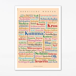 Poster Bergische Wörter (50x70 cm)