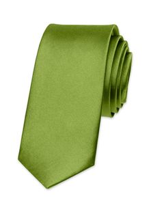 Krawatte Herren Hochzeit Konfirmation Slim Tie Retro Business Schlips schmal Autiga® olivgrün