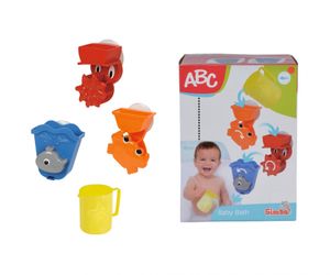 Simba ABC Badespielset, 4-tlg., Badespielzeug, Wasserspielzeug, Kinder, Baby Spielzeug, mit Saugnapf, 104019578