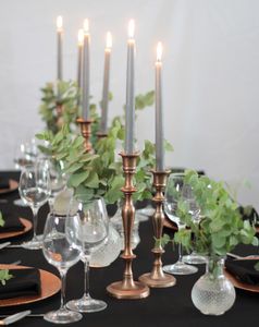 Kerzenhalter LENNOX 2er-Set kupfer Kerzenständer Kerzenleuchter Weihnachtsdeko