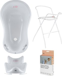 Babywanne, Sitz, Ständer, Abfluss – Grau