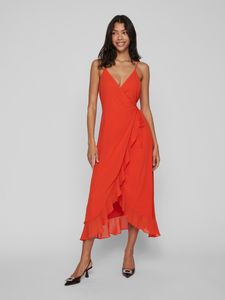 Volant Party Kleid mit Spaghettiträger Elegantes Rüschen Dress | 38