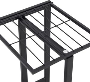 vidaXL Stojan na květiny 4 patra 43x22x76 cm Černý kov