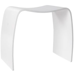 Kokoon® Nízka dizajnová stolička MITCH 31x47x45 cm, drevo, biela, 8 kg