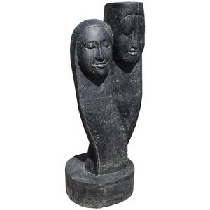 Stein Skulptur Abstraktes Paar Guntur - Breite x Tiefe x Höhe: 38 x 32 x 94 cm