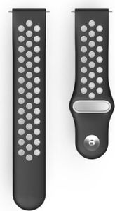 Silikon-Sportarmband für Fitbit Versa2/Versa/Versa Lite, sw/grau, universal (00086226)