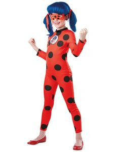 Ladybug-Kostüm für Kinder Overall mit Maske rot-schwarz