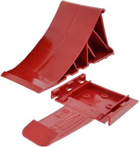 Unterlegkeil Bremskeil Rot mit Klipp-Halter