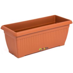 Riesiger Balkonkasten Blumenkasten Pflanzkasten Pflanzkübel Blumenkübel 60x24x24 cm Terrakotta