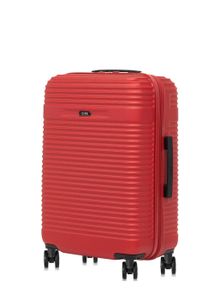 OCHNIK Koffer WALAB-0040 - Hartschalenkoffer Trolley mit 360° Rollen - Reisekoffer (Rot, Größe M - 65×45×26 cm)