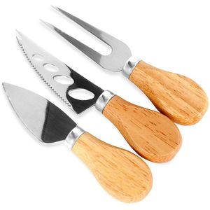 Excellent Houseware Käsemesser-Set Käsebesteck Käsemesser Käseschneidemesser aus Edelstahl 3er-Set