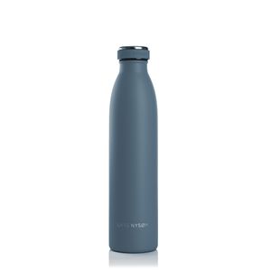 LARS NYSØM Trinkflasche Edelstahl | BPA-freie Isolierflasche | Auslaufsichere Wasserflasche für Sport, Fahrrad, Hund, Baby, Kinder 750ml Blue Stone