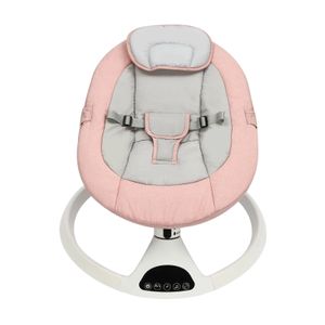 Elektrische Babywippe, 5-stufig einstellbare Schaukel, Bluetooth & Fernbedienung, Rosa