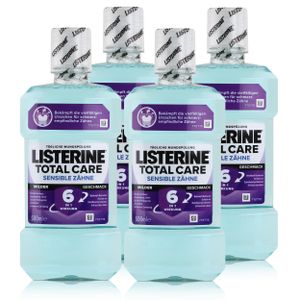 Listerine Total Care Sensible Zähne 500ml - Hält ihren Atem frisch (4er Pack)