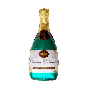Oblique Unique Folien Luftballon Champagner Sekt Flasche JGA Hochzeit Geburtstag Party Deko