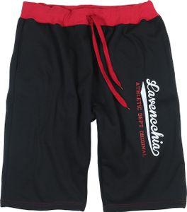 Lavecchia Herren Sweatshorts Bermuda LV-2017 (Black-Red, 6XL)