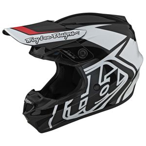Troy Lee Designs Motocross Helm GP , Overload - Schwarz Weiß, L