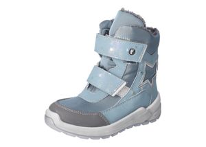 RICOSTA Boots GLORI für nasskaltes Wetter HighTech/Textil Klettverschluss Warmfutter Mädchen arctic Hellblau Sterne Blinklicht  Größe 31