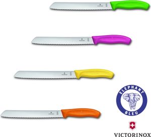 Victorinox SwissClassic Brotmesser mit Wellenschliff und farbigen Griffen Farbe - Gelb