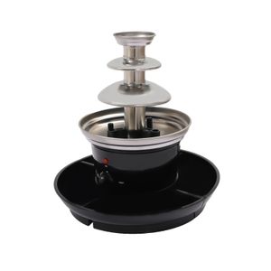 Fontána na čokoládové fondue, 3-stupňový dizajn, kapacita 0,45 kg , čierna