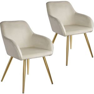 2er Set Stuhl Marilyn gepolstert, in Samtoptik 58 x 62 x 82 cm