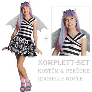 Monster High Kinder Kostüm & Perücke "Rochelle Goyle" Größe: M / 122-128 (5-7Jahre)