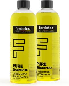 FERDOTEC Pure Auto Shampoo Set (2 x 750 ml) – Konzentriertes Autoshampoo, Schonend zu Wachsen, Versiegelungen & Mattlack, pH-neutral - Schaumstark