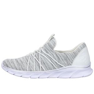 Rieker Damen Slip-On Sneaker Stoff Halbschuh 54071, Größe:38 EU, Farbe:Weiß