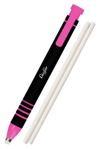 Läufer Kunststoff Radierstift inkl. 2 Ersatzradierer pink