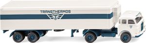 Wiking Kühlkoffersattelzug (MAN Pausbacke) "Transthermos", Liefer-LKW-Modell, Vormontiert, 1:87, Kühlkoffersattelzug (MAN Pausbacke), Beide Geschlechter, "Transthermos"