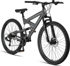 Licorne Bike Strong 2D Premium Mountainbike in 26, 27,5 und 29 Zoll - Fahrrad für Jungen, Mädchen, Damen und Herren - Scheibenbremse vorne und hinten - Shimano 21 Gang-Schaltung -